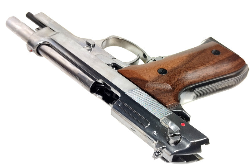 SRC SR92 M92 GBB Airsoft Pistol w/ Wood Grip (Silver)