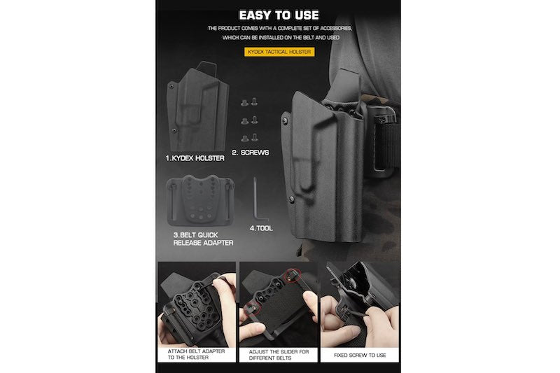 WoSport Lightweight Kydex Tactical Holster (G-03-XH35)