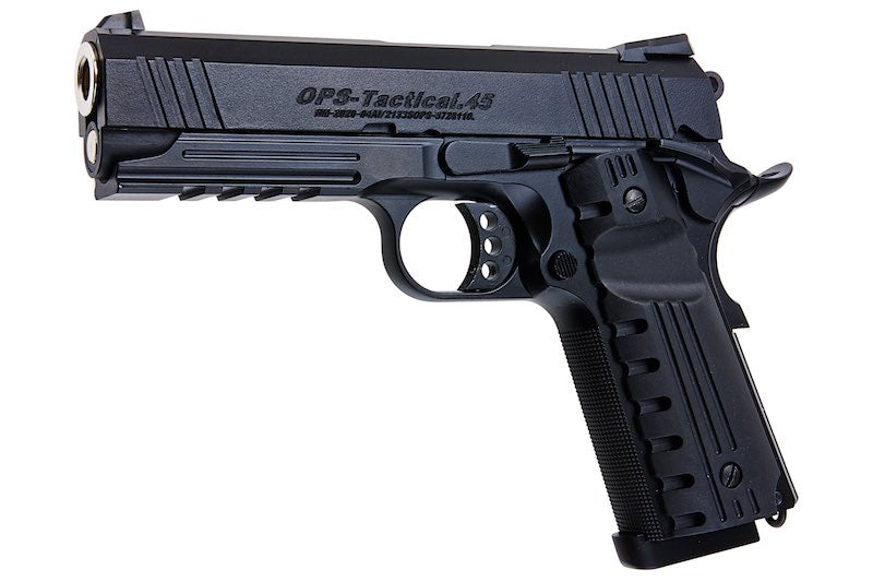 Blowback Airsoft Pistol Golden Eagle OTS .45 Hi-Capa Gas Blowback Pistol W/ Vented Slide (Black Airsoft Desert Eagle