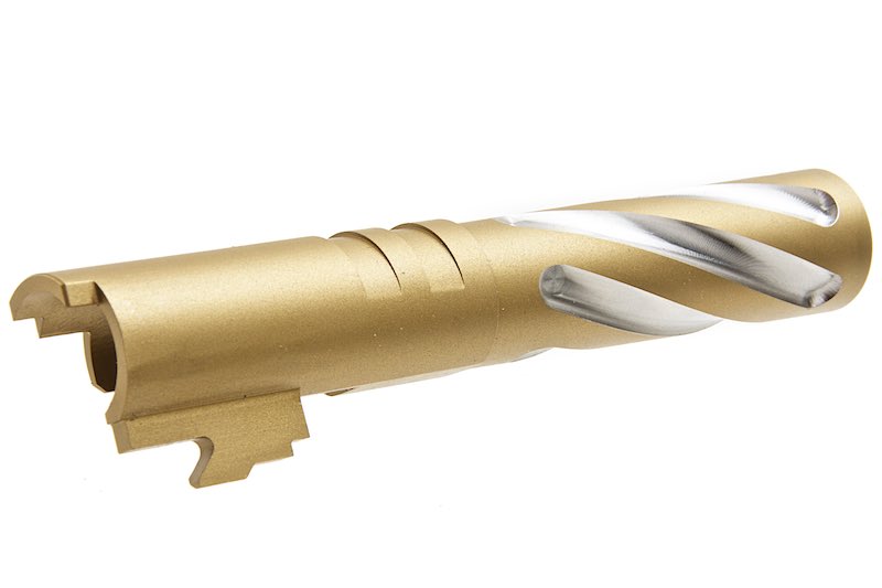 GK Tactical Stainless Steel Tornado Outer Barrel for Tokyo Marui Hi-Capa 4.3 GBB (Gold)