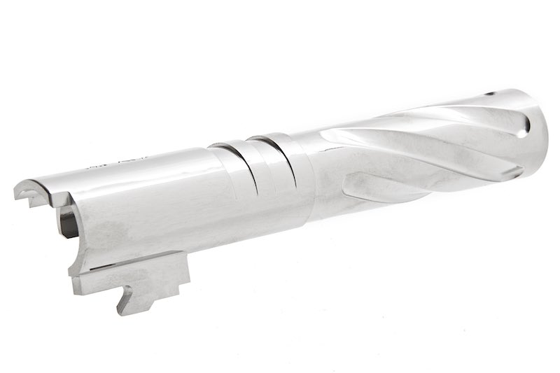 GK Tactical Stainless Steel Tornado Outer Barrel for Tokyo Marui Hi-Capa 4.3 GBB (Silver)
