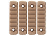 GK Tactical M-LOK Nylon 7 Picatinny Rail Sections (4pcs / Coyote Brown)