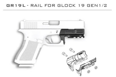 Recover Tactical GR19L Rail Adpater for Glock 19 & Glock 23 Gen 1 & Gen 2
