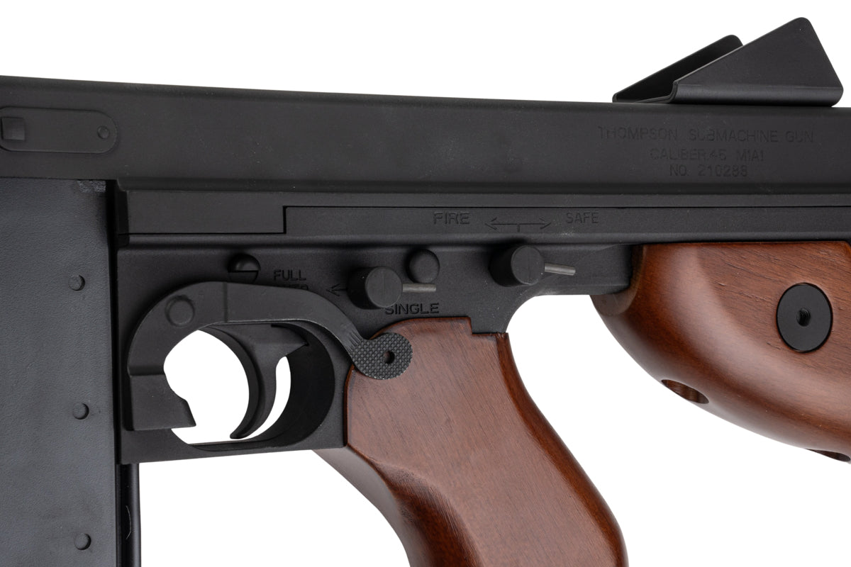 Cybergun (King Arms) Thompson Licensed M1A1 Military AEG Airsoft Rifle (Real Wood)