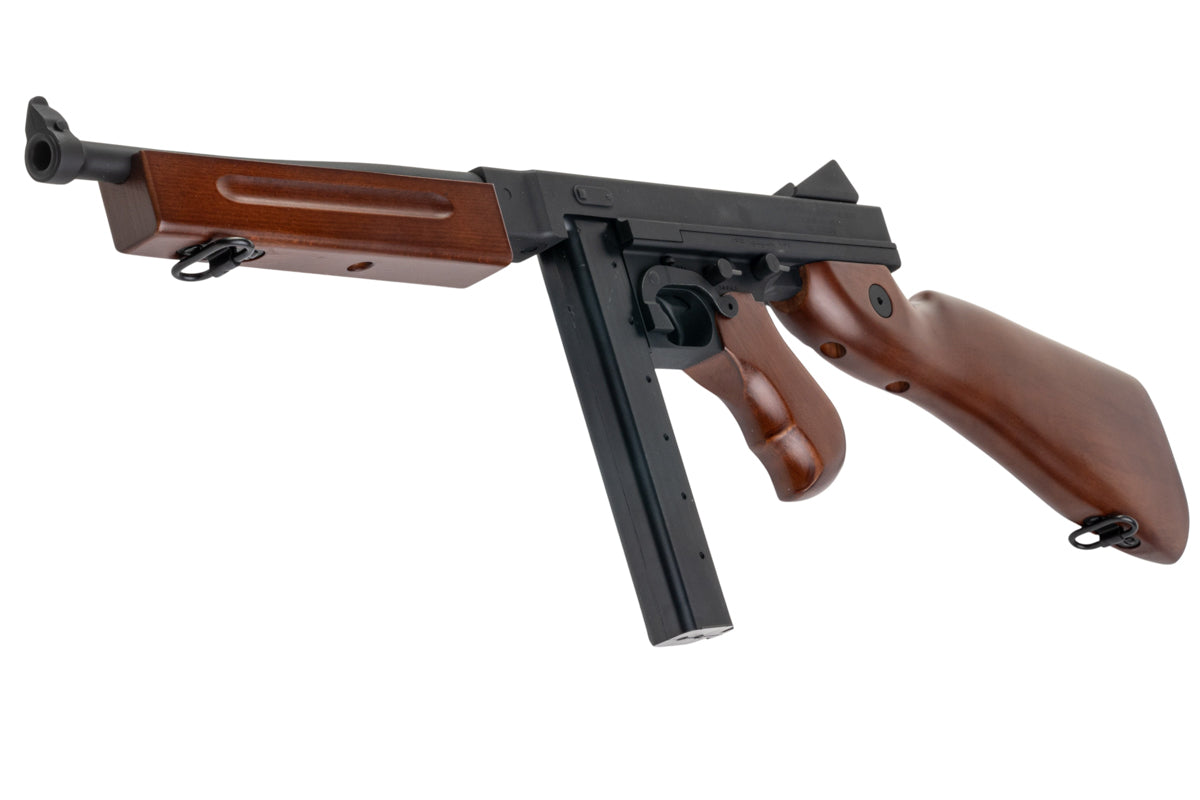 Cybergun (King Arms) Thompson Licensed M1A1 Military AEG Airsoft Rifle (Real Wood)
