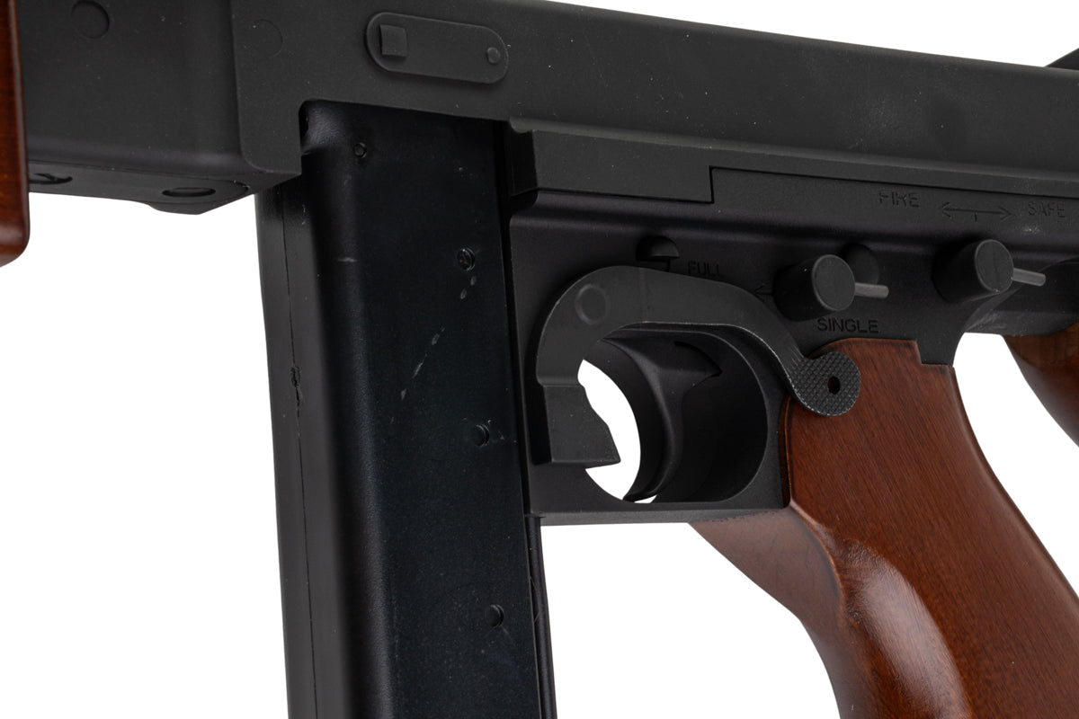 Cybergun (King Arms) Thompson Licensed M1A1 Military AEG Airsoft Rifle (Real Wood)