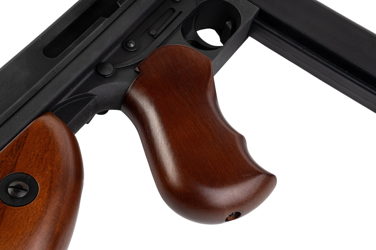 Cybergun (King Arms) Thompson Licensed M1A1 Military AEG Airsoft Rifle (Real Wood)