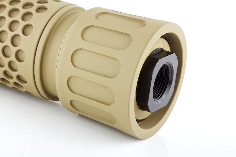 Knight's Armament Airsoft (Madbull) 556 QDC/CQB Suppressor w/ Quick Detach Function/ Flash Hider (14mm CW/ Tan)