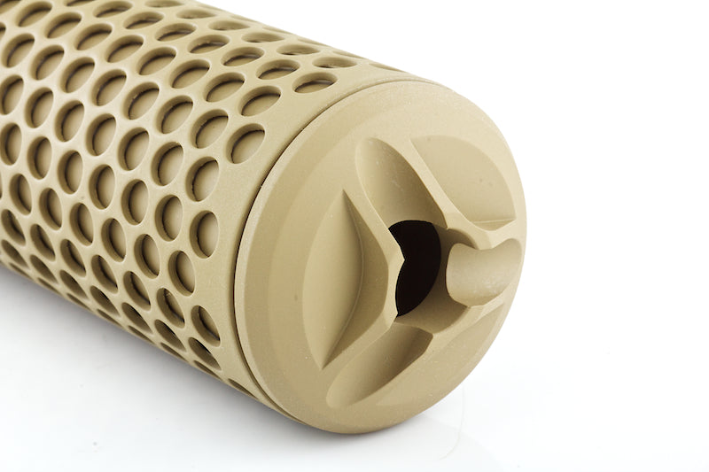 Knight's Armament Airsoft (Madbull) 556 QDC/CQB Suppressor w/ Quick Detach Function/ Flash Hider (14mm CW/ Tan)