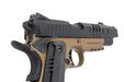 KJ Works Metal KP-24 1911 CO2 Airsoft Pistol (BK/ TAN)