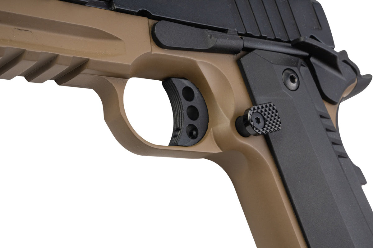 KJ Works Metal KP-24 1911 CO2 Airsoft Pistol (BK/ TAN)