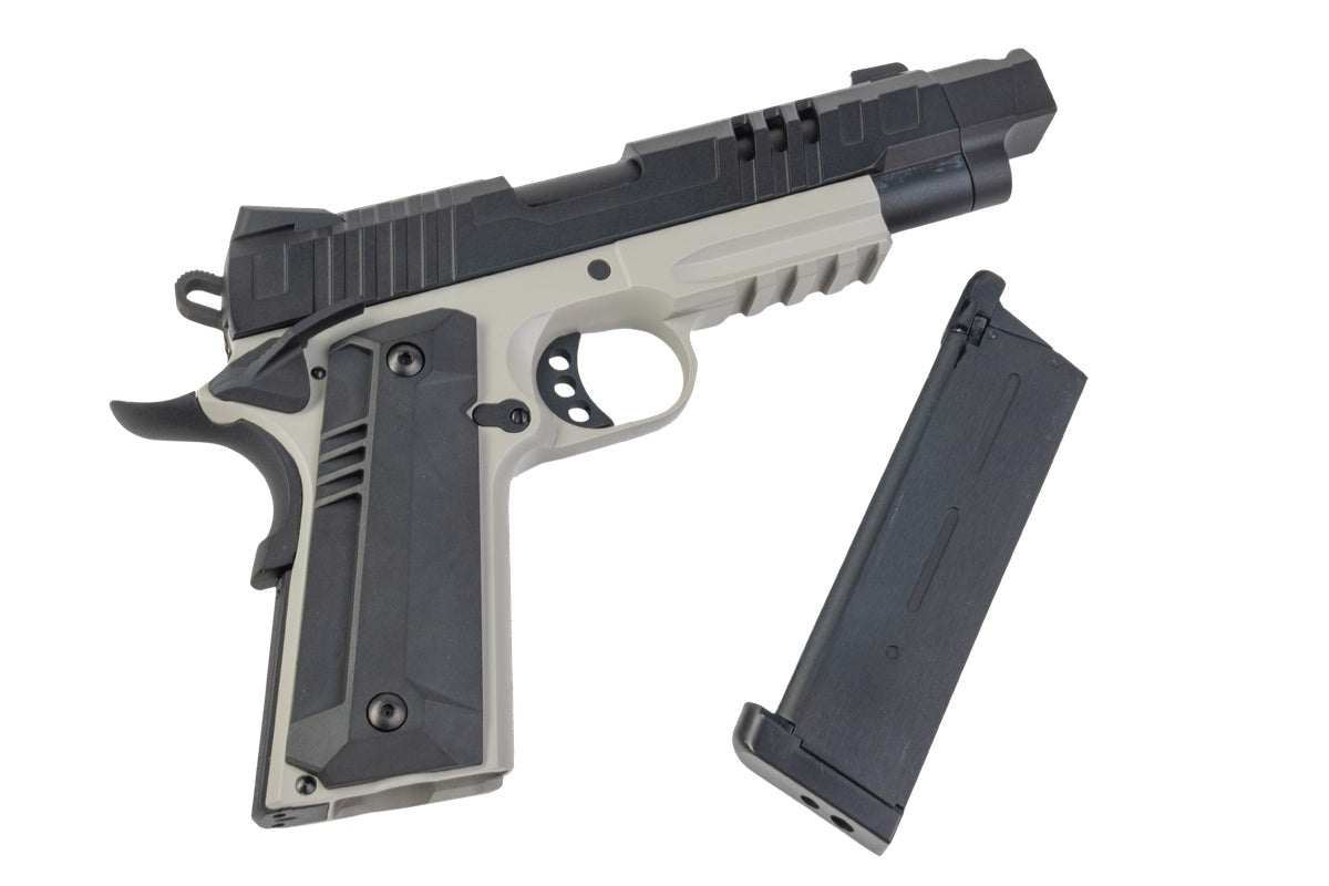 KJ Works Metal KP-24 1911 GBB Airsoft Pistol (BK/ Grey)