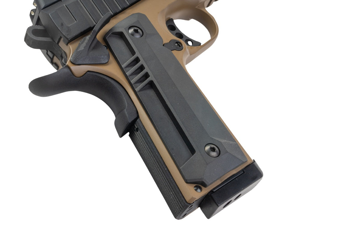 KJ Works Metal KP-24 1911 GBB Airsoft Pistol (BK/ TAN)