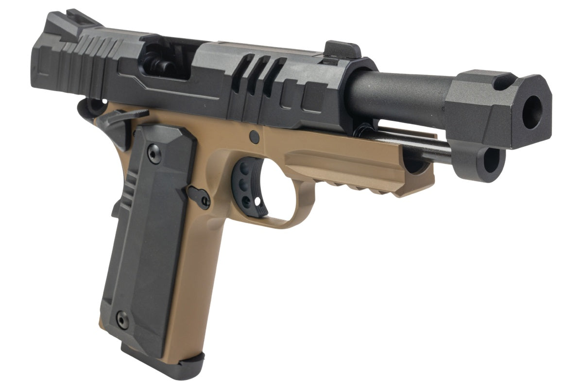 KJ Works Metal KP-24 1911 GBB Airsoft Pistol (BK/ TAN)