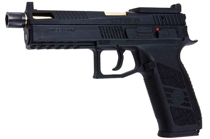 KJ Works P-09 Gas Optics Ready GBB Airsoft Pistols (Threaded Outer Barrel)