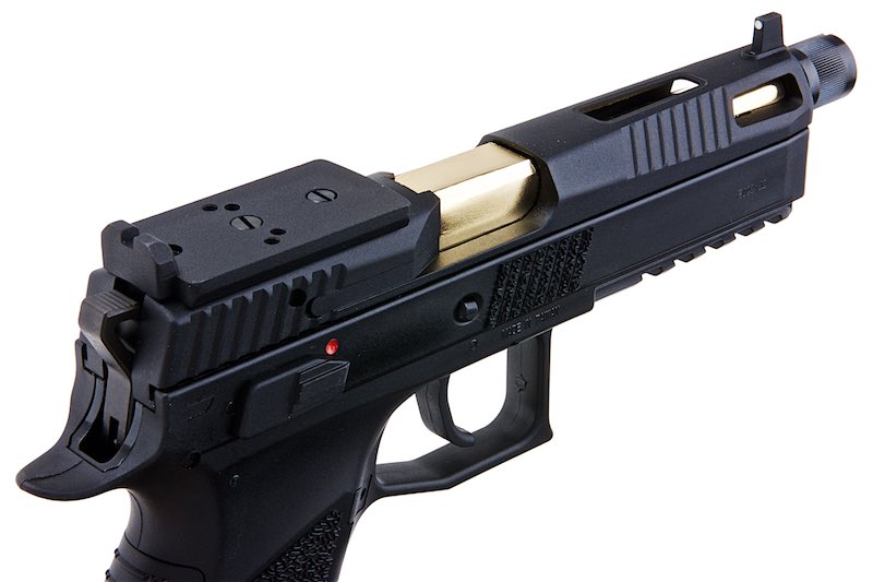 KJ Works P-09 Gas Optics Ready GBB Airsoft Pistols (Threaded Outer Barrel)