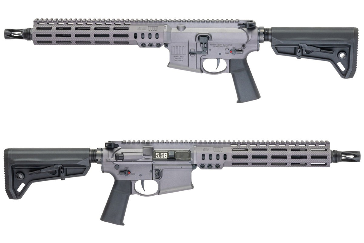 Lancer Tactical SOLGW Licensed MK1 CAR 11.5inch 5.56 MWS GBB Airsoft (by Toxicant) (Grey/ #TAAS)