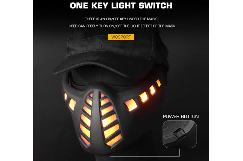 WoSport Cyberpunk LED Mask