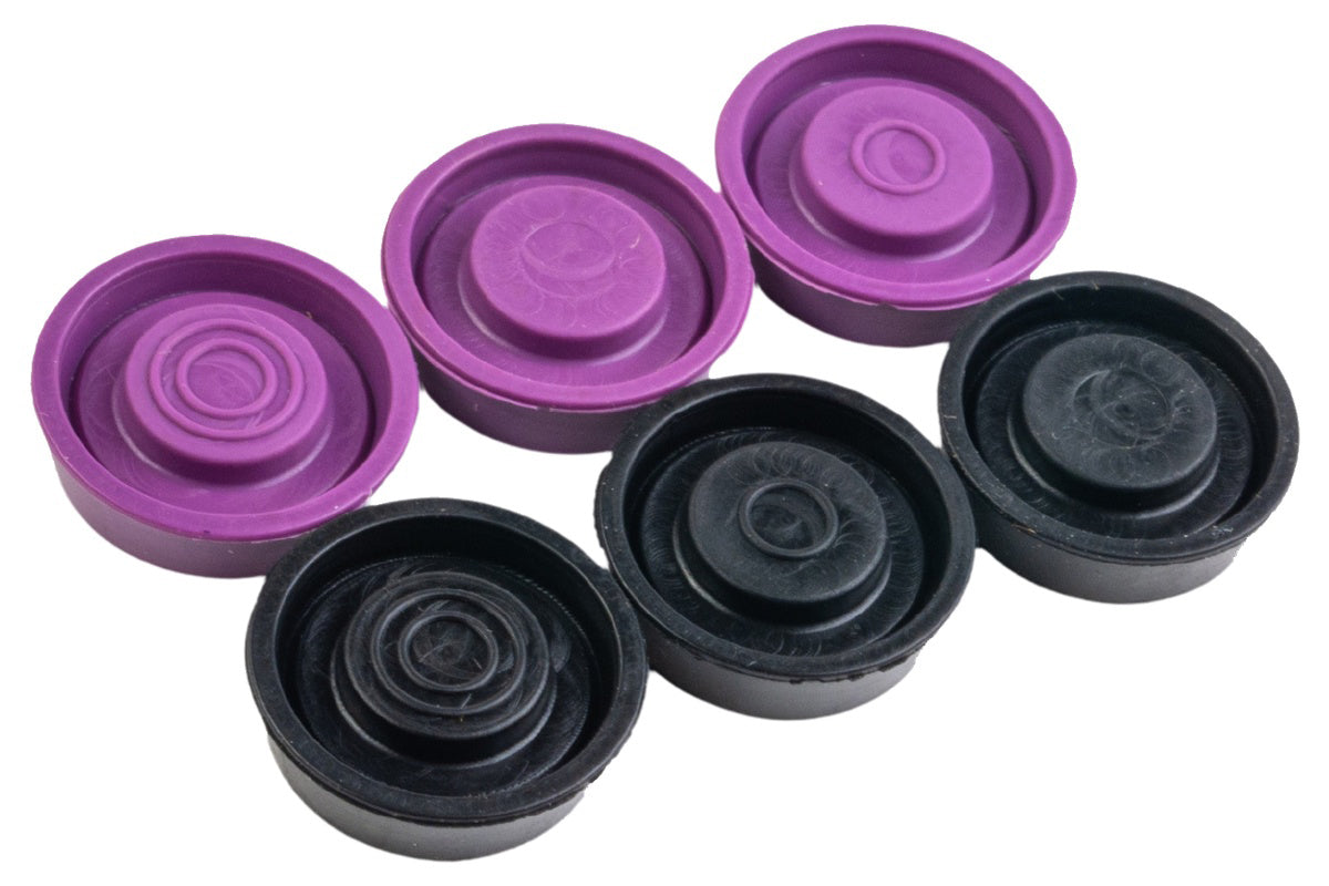 PTS MEC V Piston Head Set (6pcs/ Black & Purple)