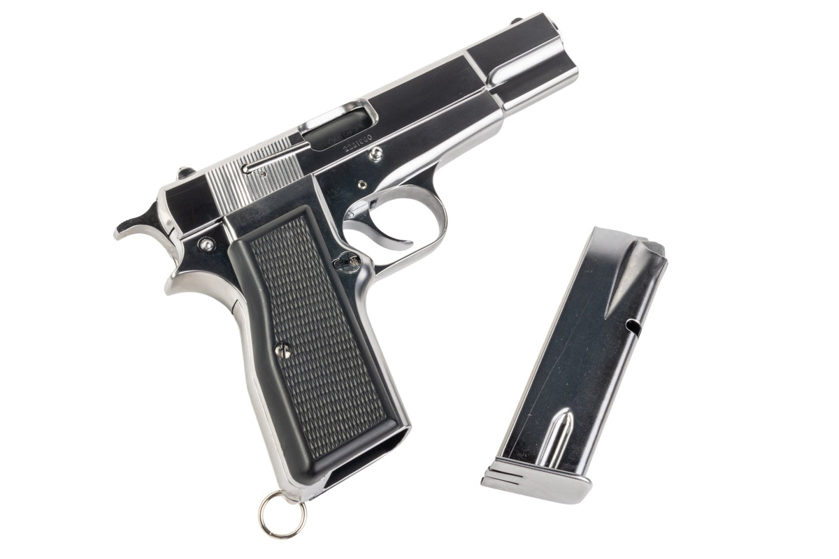 Marushin Browning Hi-Power Canadian Model Gun (Silver/ Black Grip)