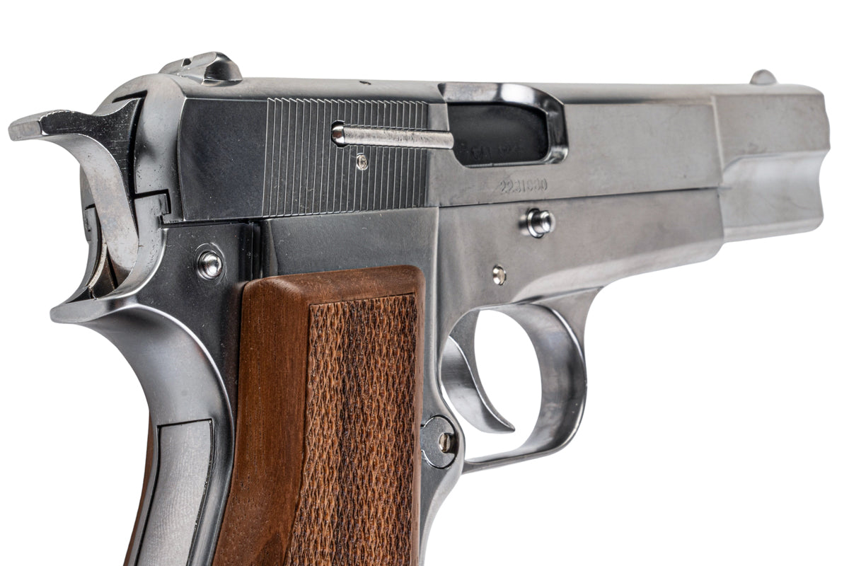Marushin Browning Hi-Power Commercial Model Gun (Silver with Wood Grip)