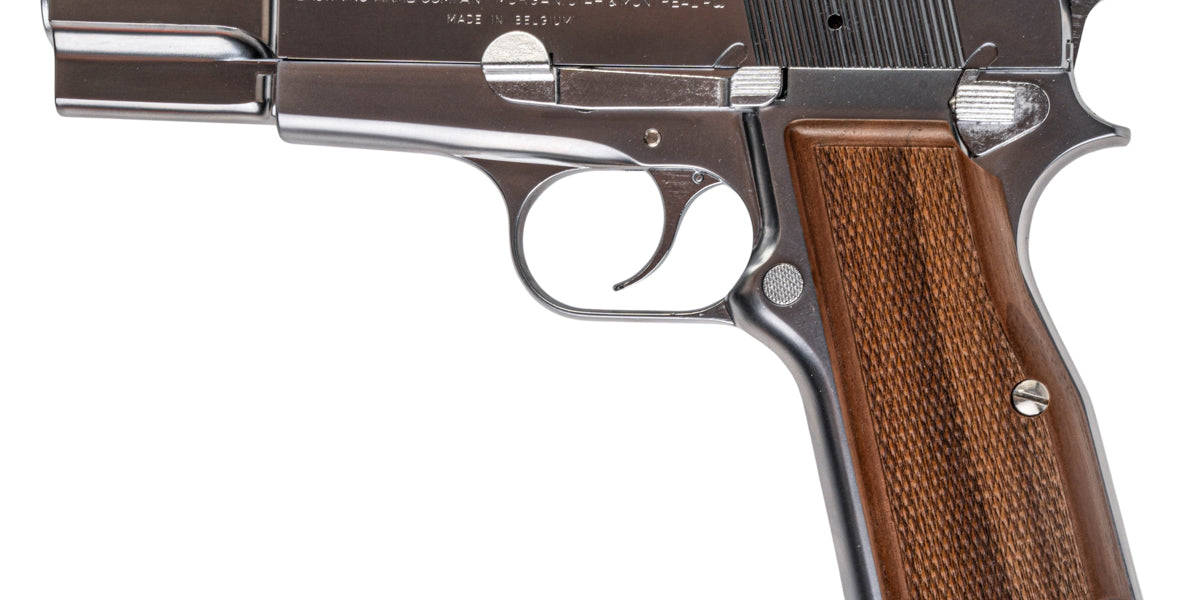 Marushin Browning Hi-Power Commercial Model Gun (Silver with Wood