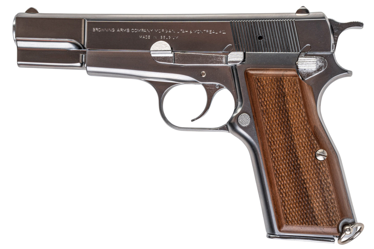 Marushin Browning Hi-Power Commercial Model Gun (Silver with Wood Grip)