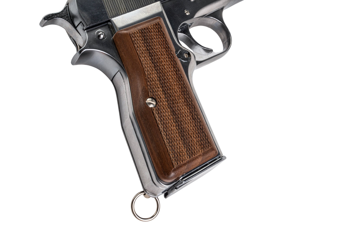 Marushin Browning Hi-Power Commercial Model Gun (Silver with Wood Grip)