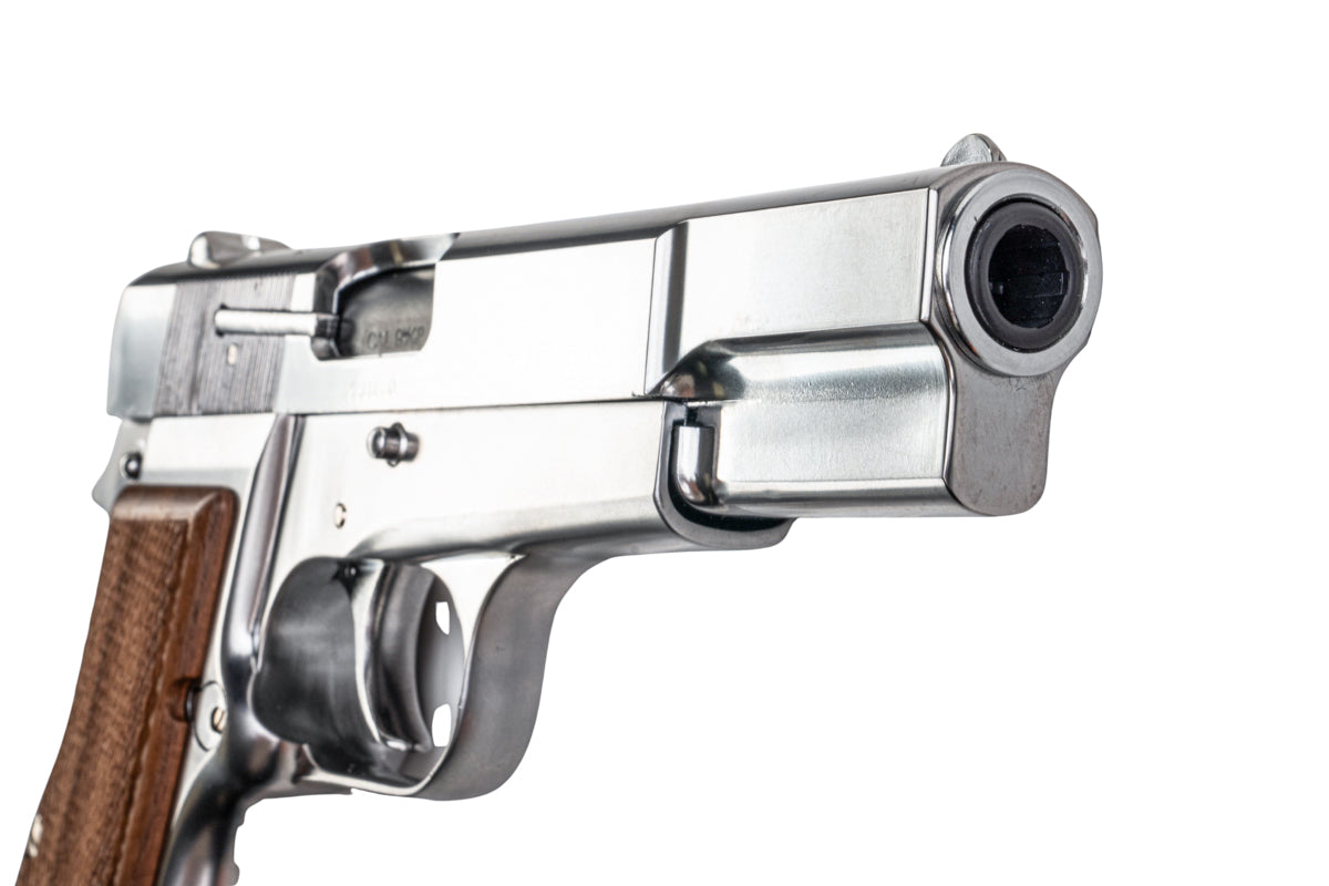 Marushin Browning Hi-Power Commercial Model Gun (Silver with Wood Grip)