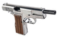 Marushin Browning Hi-Power Commercial Model Gun (Silver with Wood Grip)
