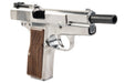 Marushin Browning Hi-Power Military Model Gun (Silver with Wood Grip)