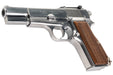 Marushin Browning Hi-Power Military Model Gun (Silver with Wood Grip)