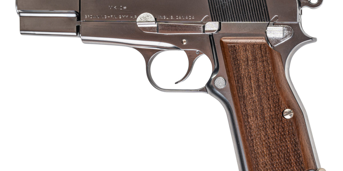 Browning Hi-Power CANADIAN No.2Mk I* モデル Marushin Browning Hi-Power Canadian Model Gun (Silver with Wood