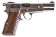 Marushin Browning Hi-Power Canadian Model Gun (Silver with Wood Grip)
