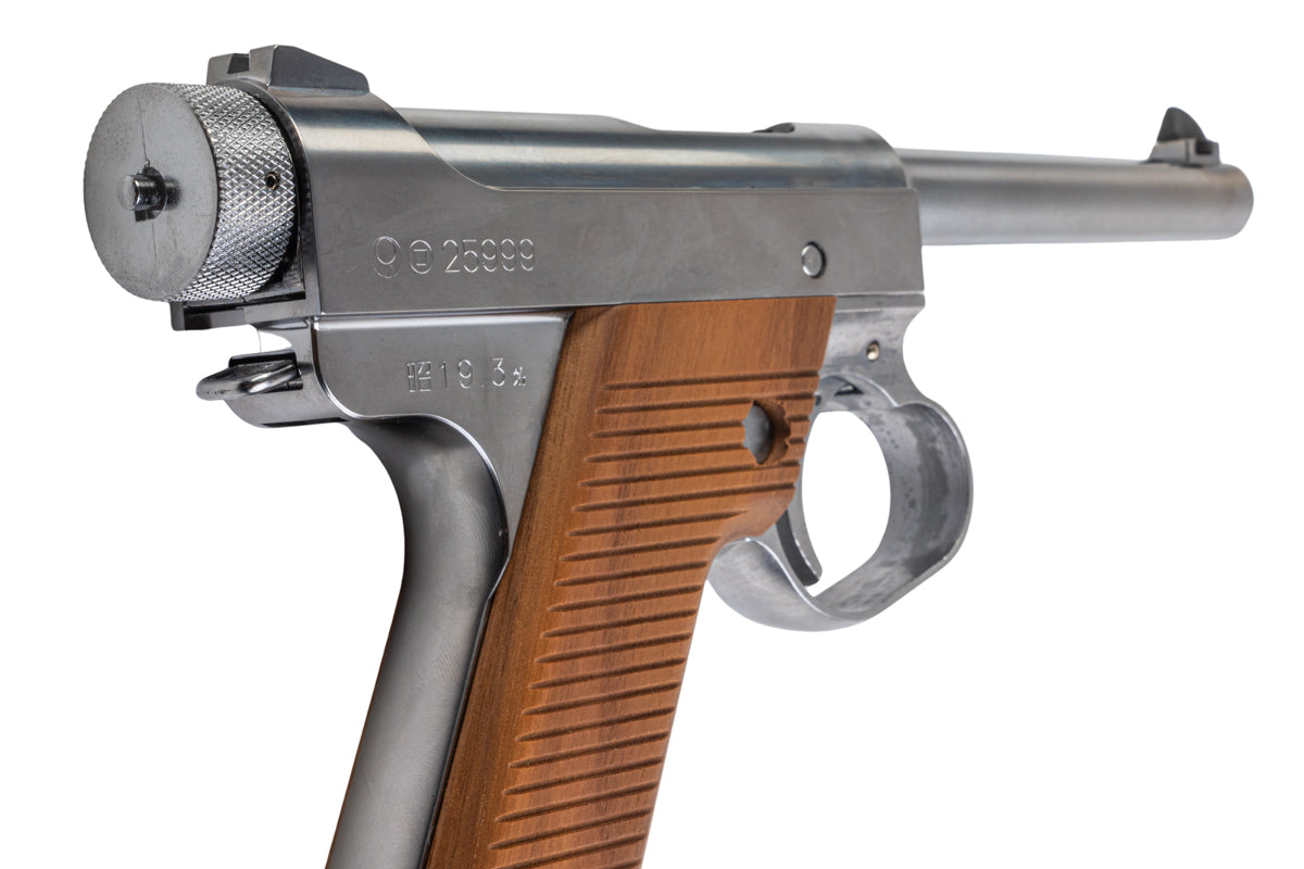 Marushin Nambu Type 14 Later Ver. Heavy Weight GBB Airsoft Pistol (Silver/ Wood Grip)