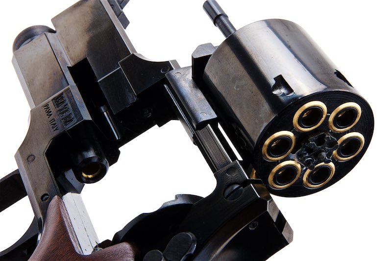 Marushin 3 inch Mateba Gas Revolver (Heavyweight Wood Grip Ver./ W Deep Black)