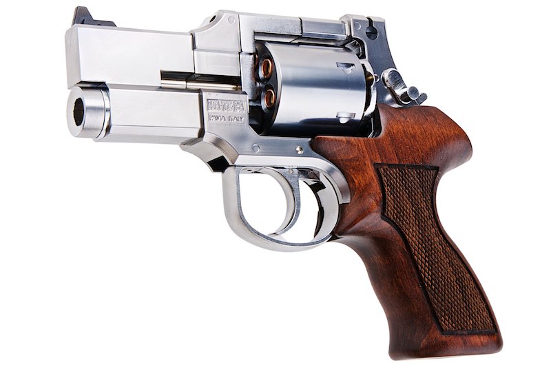 Marushin 3 inch Mateba Gas Revolver (Heavyweight Wood Grip Ver./ Silver)