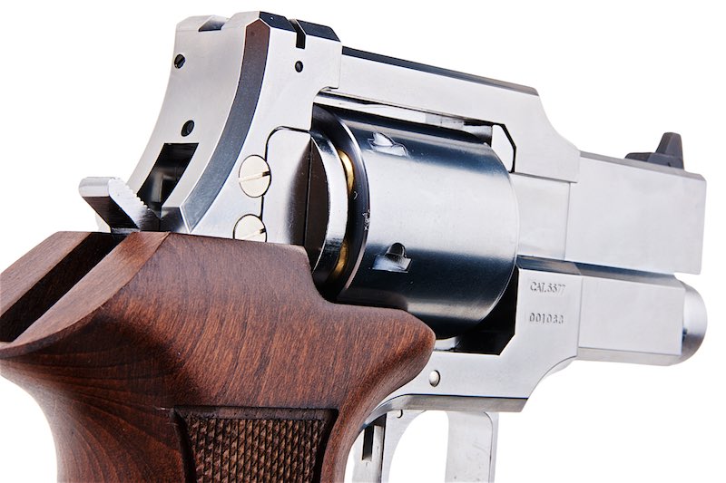 Marushin 3 inch Mateba Gas Revolver (Heavyweight Wood Grip Ver./ Silver)