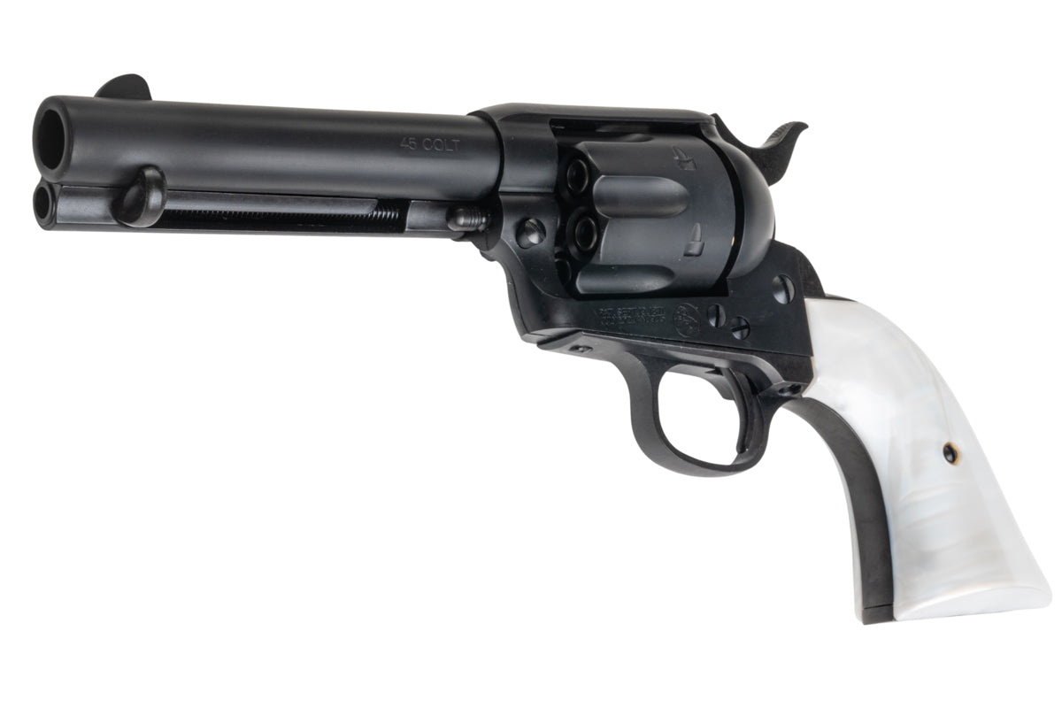 Marushin SAA .45 1st Gen. Late Civillian 4.75 inch Gas Revolver (Matt Black w/ Pearl Grip)