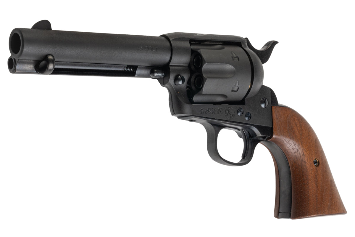 Marushin SAA Heavy Weight .45 1st Gen. Late Civillian 4.75 inch Gas Revolver (Black w/ Wood Grip)