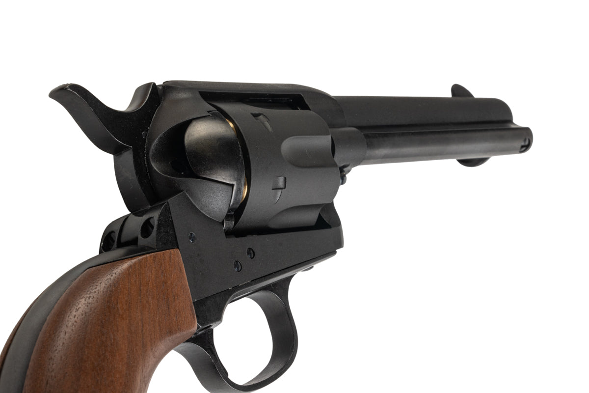 Marushin SAA Heavy Weight .45 1st Gen. Late Civillian 4.75 inch Gas Revolver (Black w/ Wood Grip)