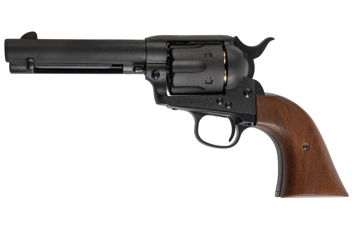 Marushin SAA Heavy Weight .45 1st Gen. Late Civillian 4.75 inch Gas Revolver (Black w/ Wood Grip)