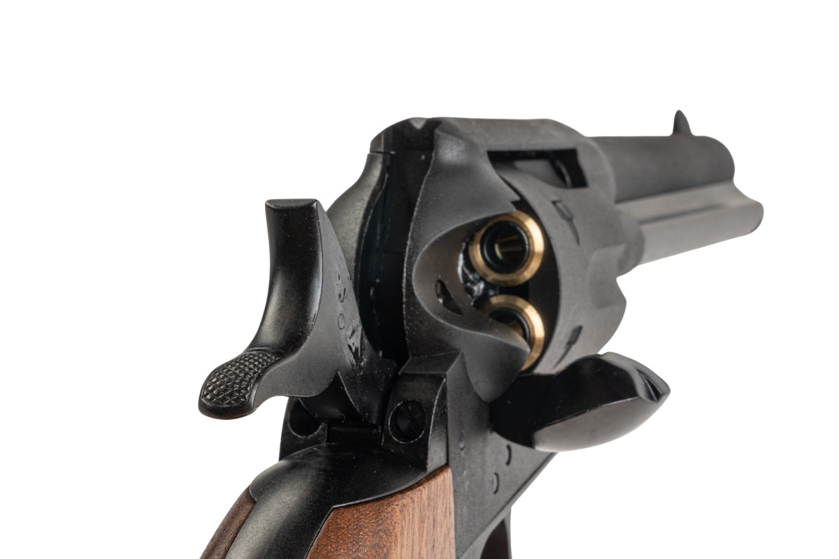 Marushin SAA Heavy Weight .45 1st Gen. Late Civillian 4.75 inch Gas Revolver (Black w/ Wood Grip)