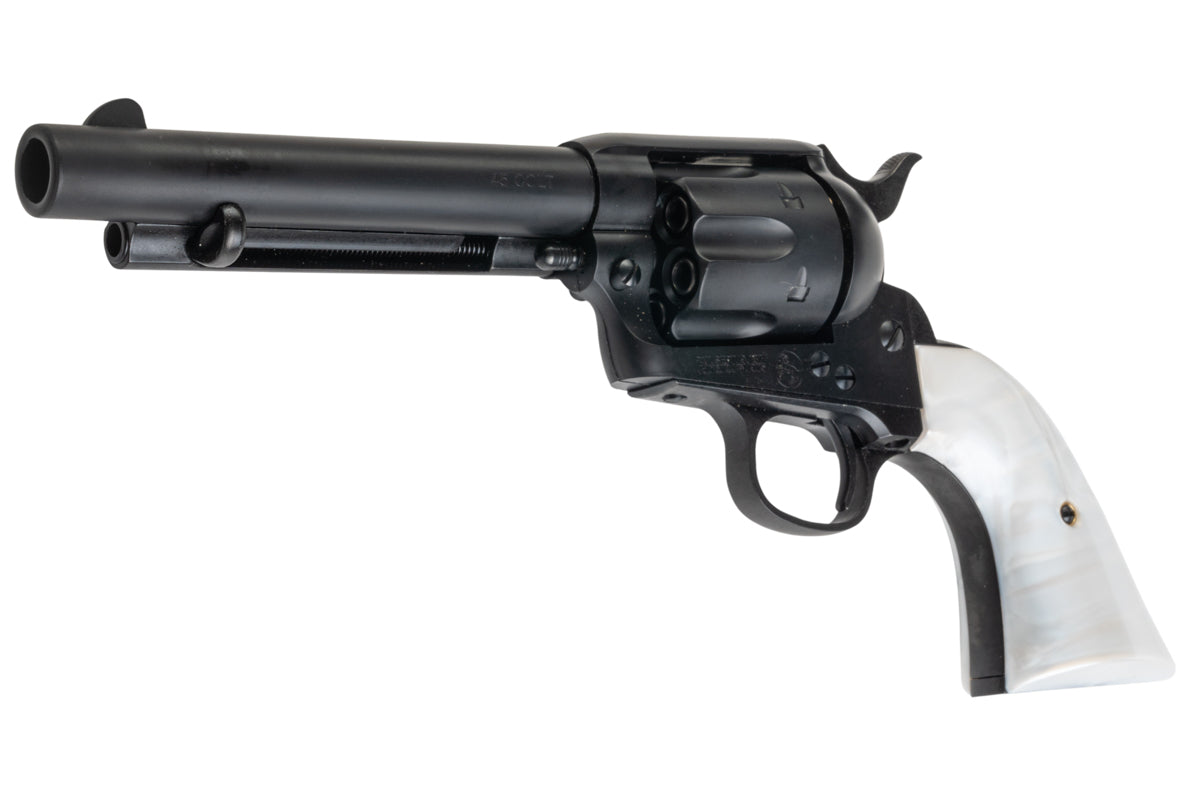 Marushin SAA Heavy Weight .45 1st Gen. Late Artillary 5.5 inch Gas Revolver (Matt Black w/ Pearl Grip)