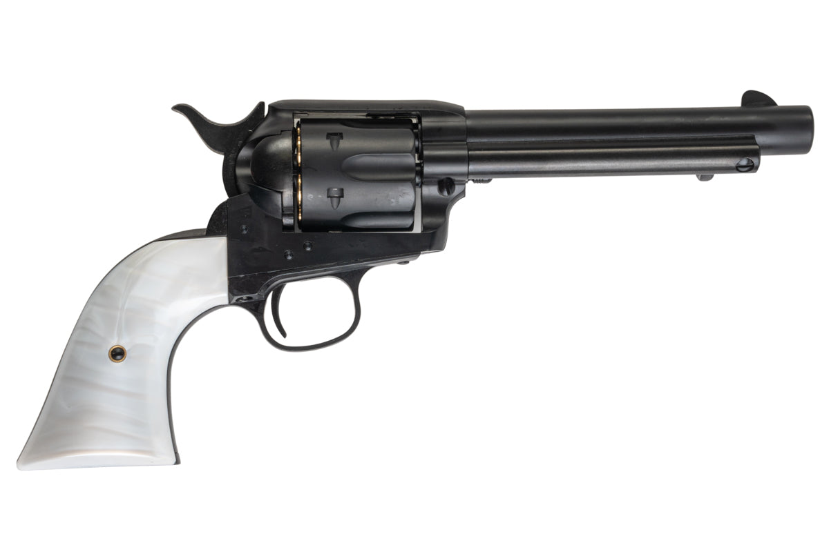 Marushin SAA Heavy Weight .45 1st Gen. Late Artillary 5.5 inch Gas Revolver (Matt Black w/ Pearl Grip)