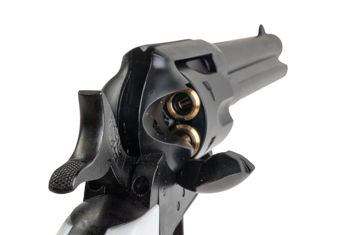 Marushin SAA Heavy Weight .45 1st Gen. Late Artillary 5.5 inch Gas Revolver (Matt Black w/ Pearl Grip)