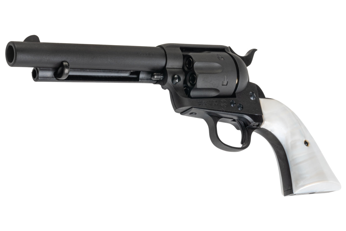 Marushin SAA Heavy Weight .45 1st Gen. Late Artillary 5.5 inch Gas Revolver (Black w/ Pearl Grip)