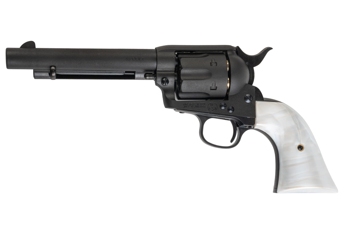 Marushin SAA Heavy Weight .45 1st Gen. Late Artillary 5.5 inch Gas Revolver (Black w/ Pearl Grip)