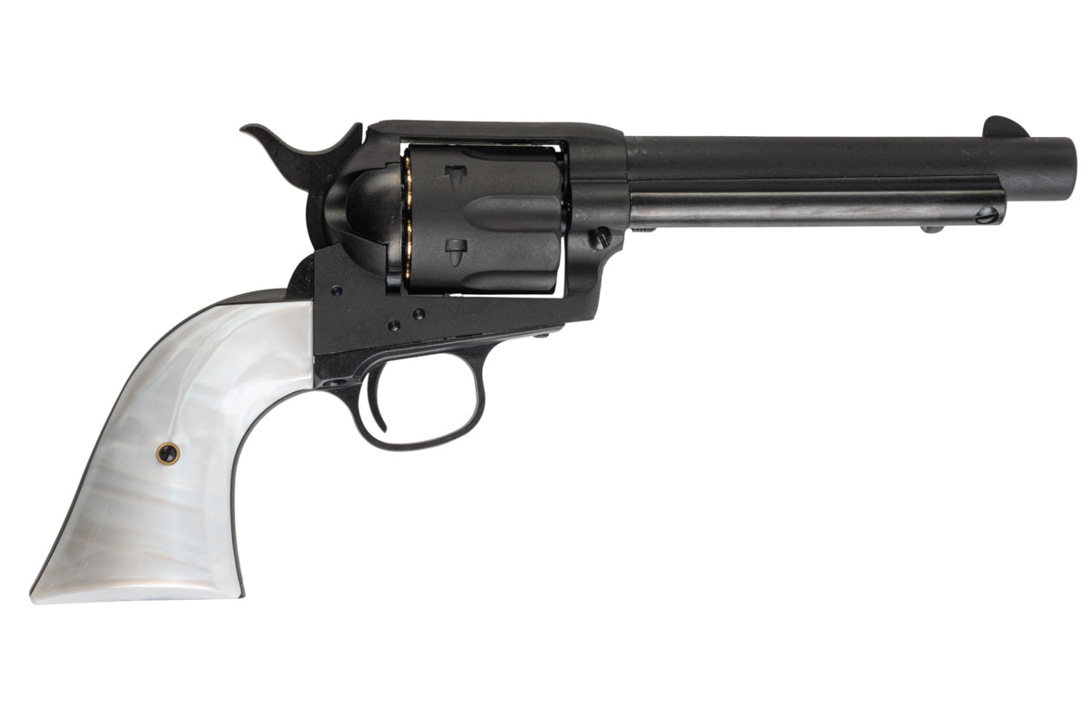 Marushin SAA Heavy Weight .45 1st Gen. Late Artillary 5.5 inch Gas Revolver (Black w/ Pearl Grip)