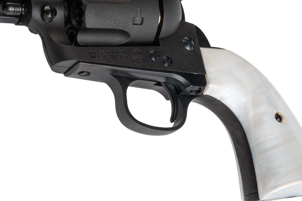 Marushin SAA Heavy Weight .45 1st Gen. Late Artillary 5.5 inch Gas Revolver (Black w/ Pearl Grip)